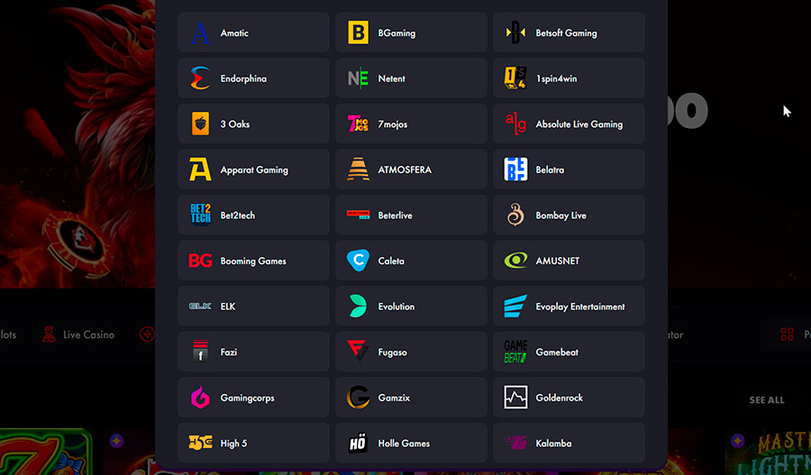 Rooster.bet Casino Software Providers